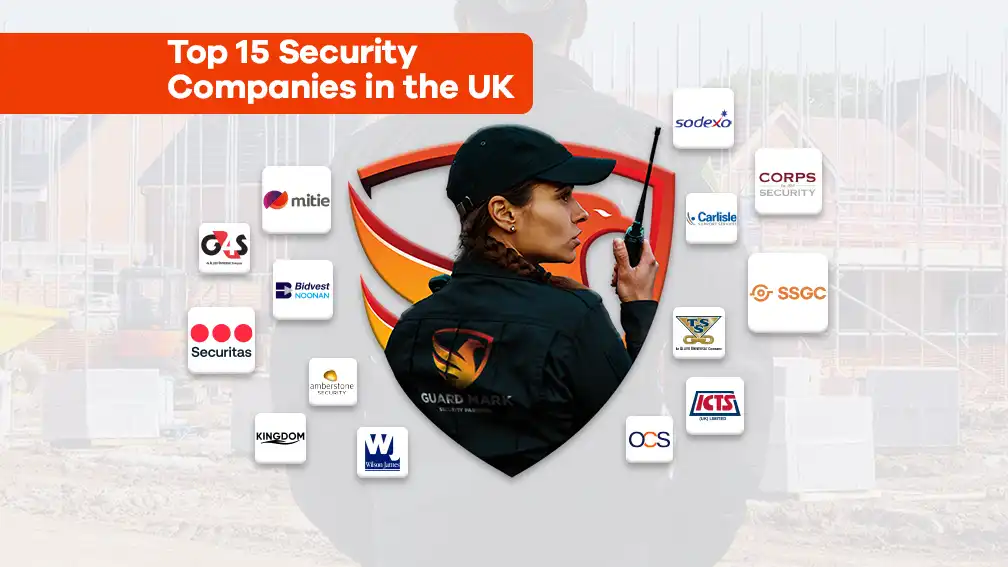Top 15 Security Guard Companies in the UK - Guard Mark UK logo and other security companies logo